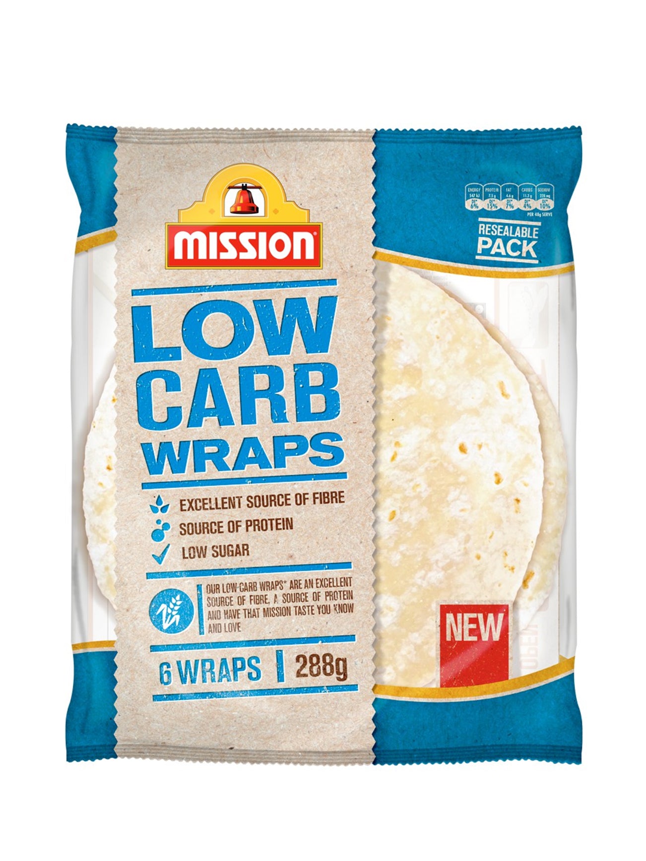 MISSION REDUCED CARBS WRAPS 270G