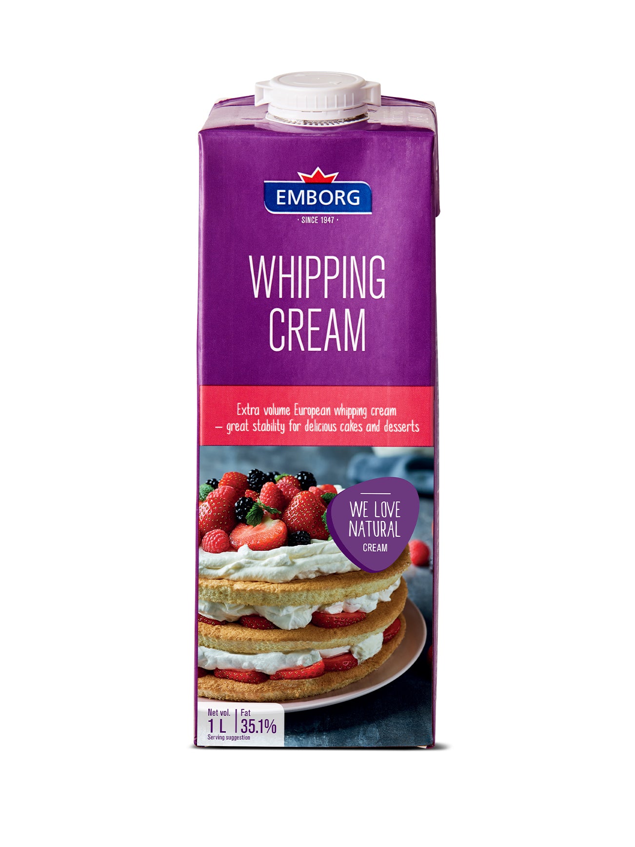 EMBORG UHT WHIPPING CREAM 1L