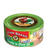 AYAM BRAND TUNA CHUNKS IN OLIVE OIL LIGHT 150G
