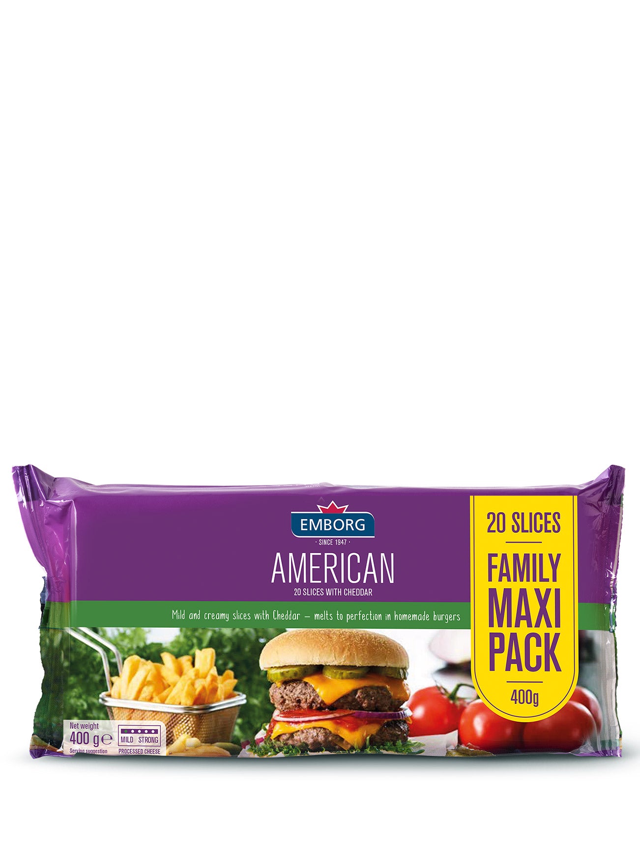 EMBORG AMERICAN SLICES CHEDDAR 400G