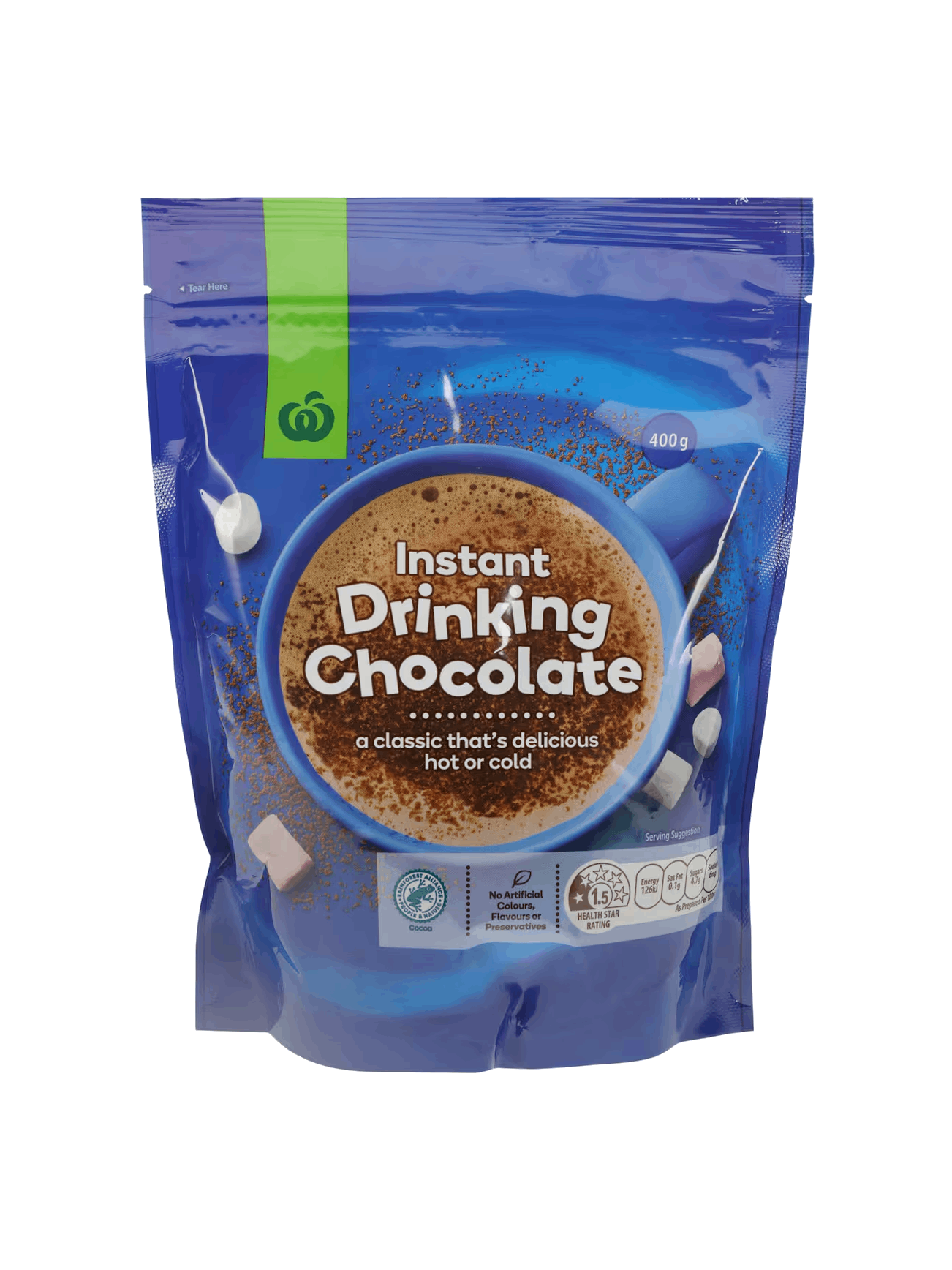 WOOLWORTHS DRINKING CHOCOLATE 400G